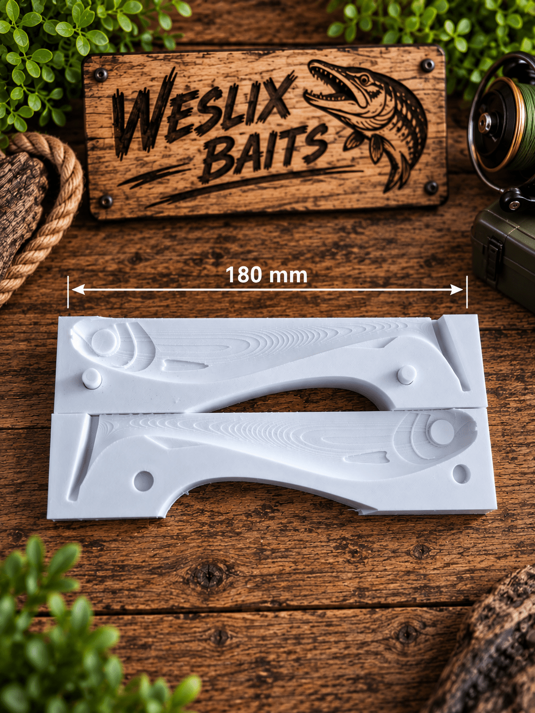 180mm Realistic Softbait Mold - weslix-baits