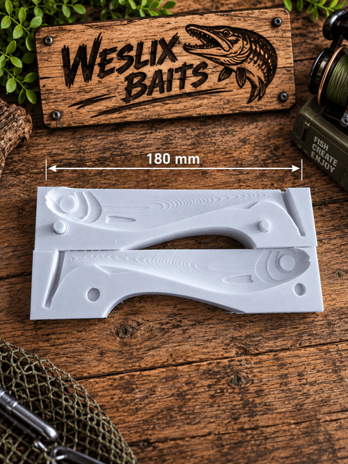 180mm Realistic Softbait Mold - weslix-baits