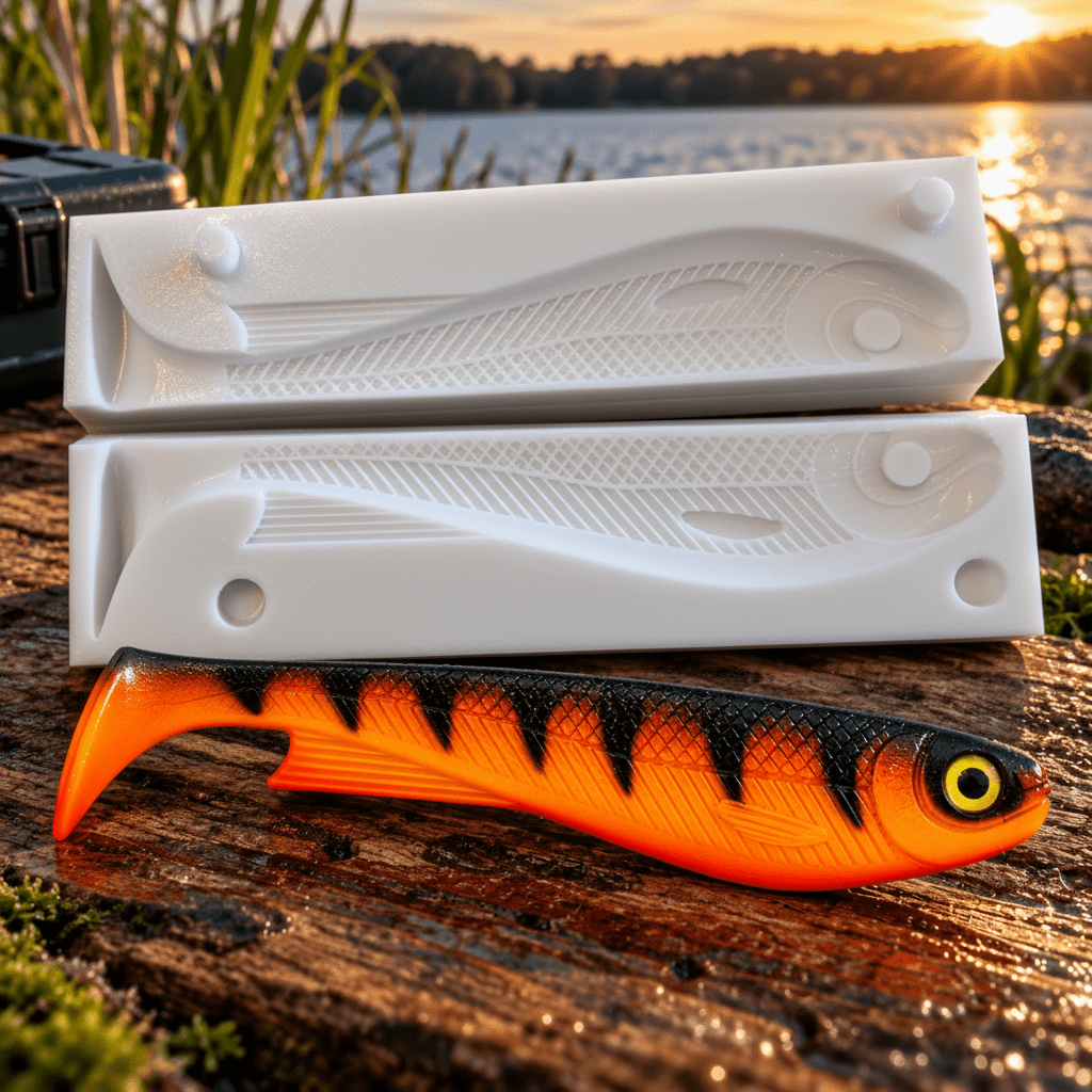 Custom 140mm Paddletail Softbait Mold – 3D Printed PETG Lure Mold - weslix-baits